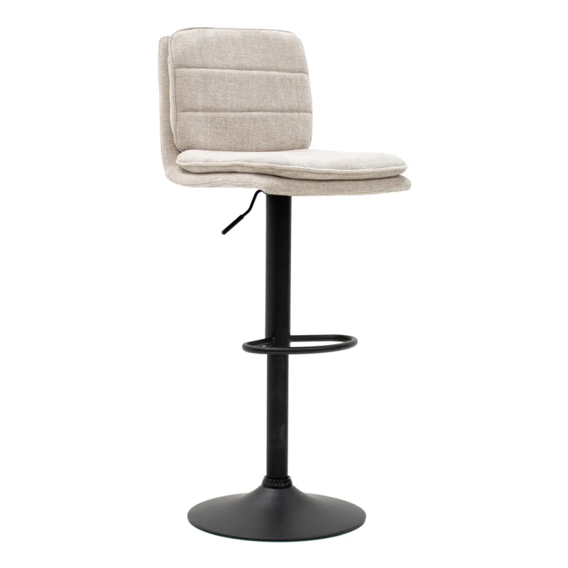 Barstuhl – Strukturstoff Bezug, Metallgestell, Champagne Farbe - Roan | Kick Collection