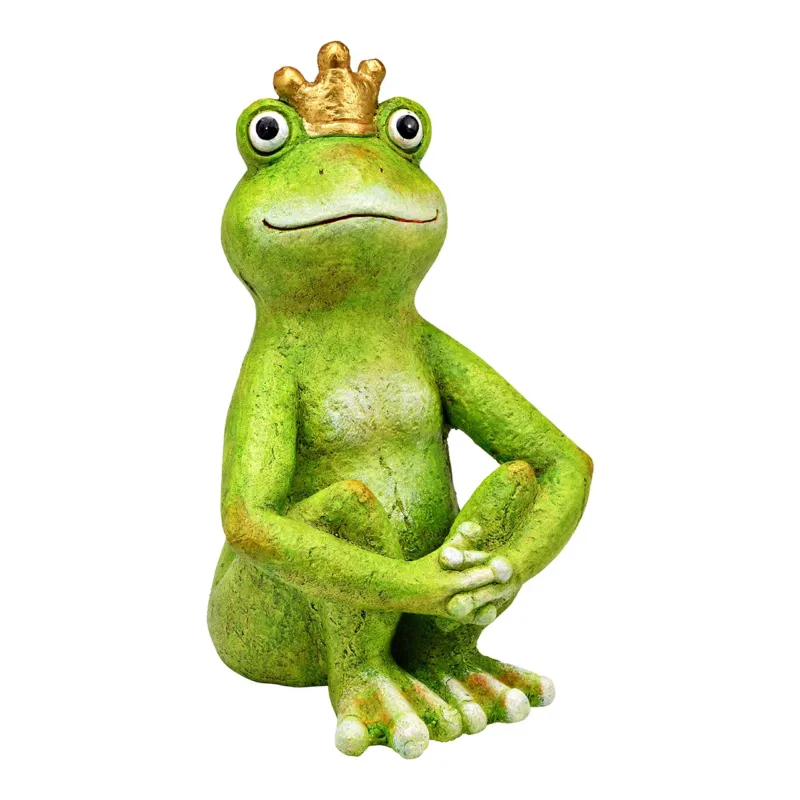 Dekofigur – Grüne Magnesia, Froschkönig Figur | Wurm