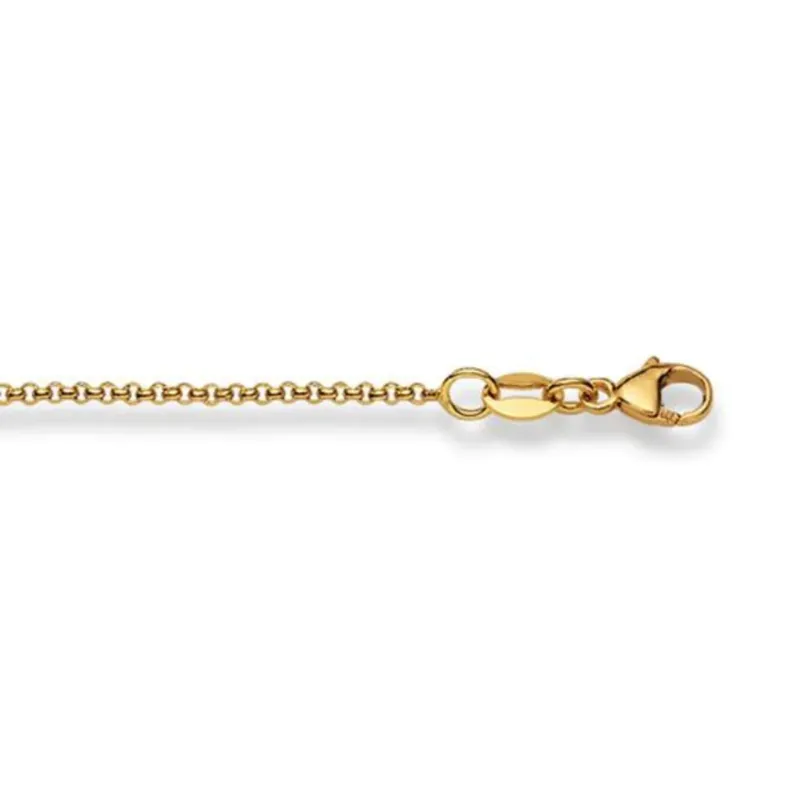 Erbshalskette 18 Karat Gold -750 in Gelbgold 38 cm - 50 cm x 0.7 mm