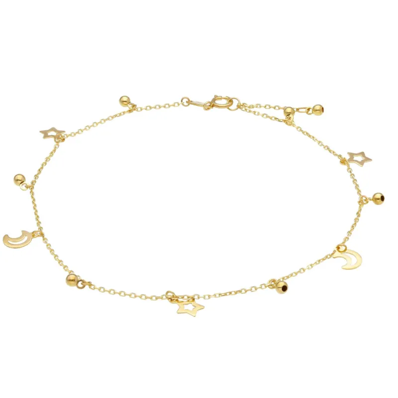 18-karat-gold-fusskette-mit-stern-und-mondanhängern