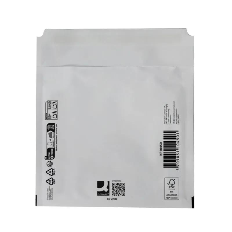 Q-CONNECT Luftpolstertasche CD/DVD weiß