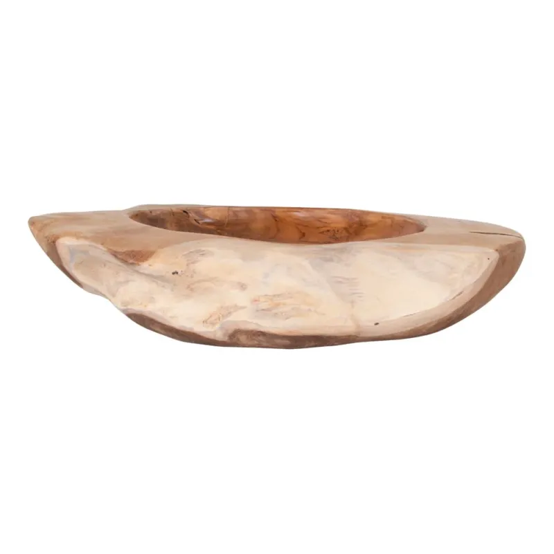 Schale – Natürliches Teakholz, 40 cm Durchmesser - Rio | House Nordic