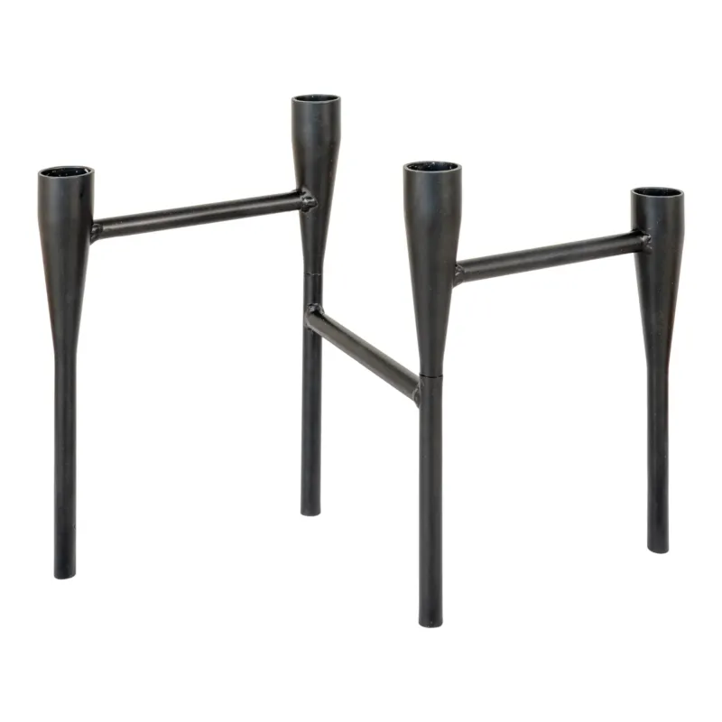 Kerzenständer – Schwarzer Stahl, vier Kerzenplätze, 21 cm hoch - Candle Holder | House Nordic