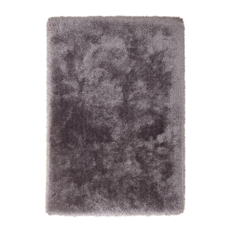Teppich – Silber Farbe, Polyester Material, Weicher Komfort, 230 cm - Cosy 110 | Kayoom