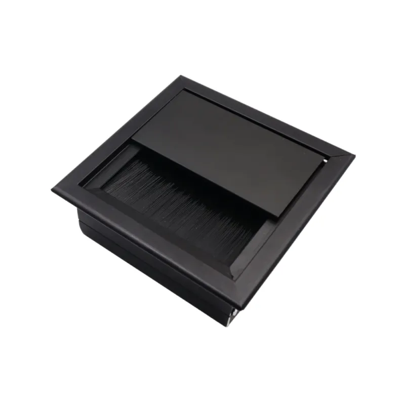 Quadratisch Aluminium Kabeldurchlass 80x80mm, Schwarz – Furnica
