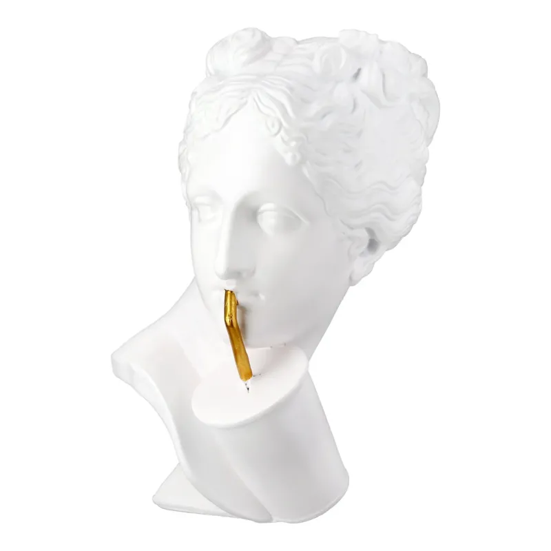 Skulptur – Glänzende Oberfläche, Goldene Akzente, Elegante Büste - Lady | Gilde