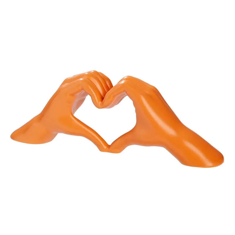 Dekoobjekt – Herz Motiv, Matte Oberfläche, Orange Farbe - Heart | Gilde