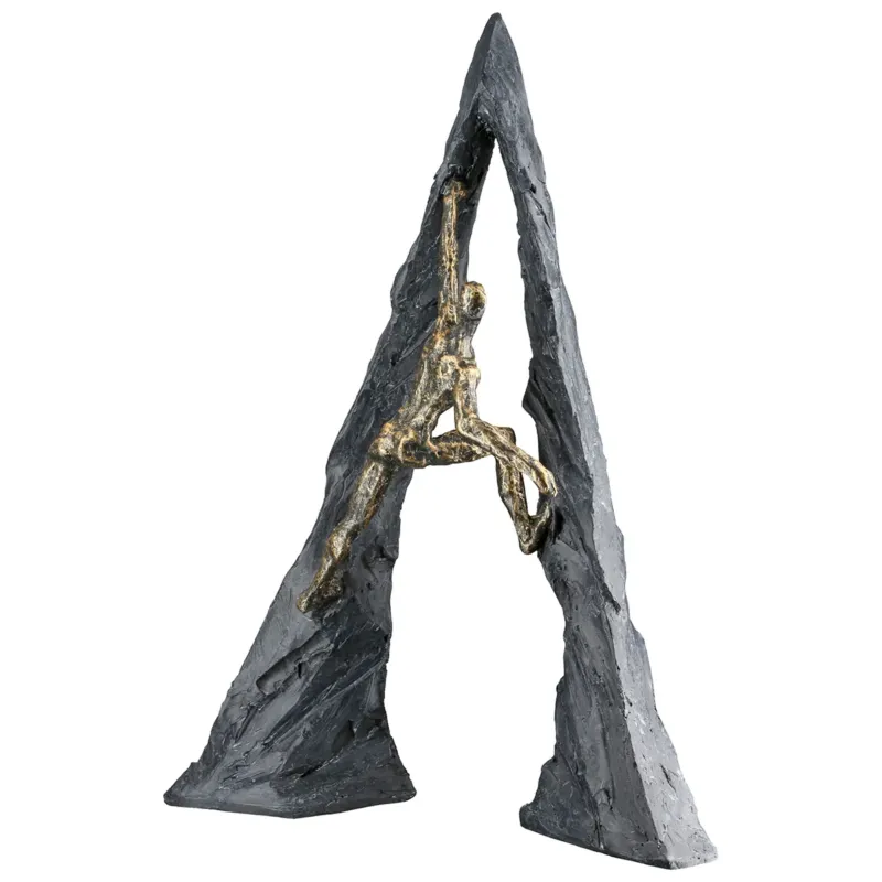 Skulptur – Poly Material, Strukturierte Oberfläche, Bronze Finish - Climber | Gilde