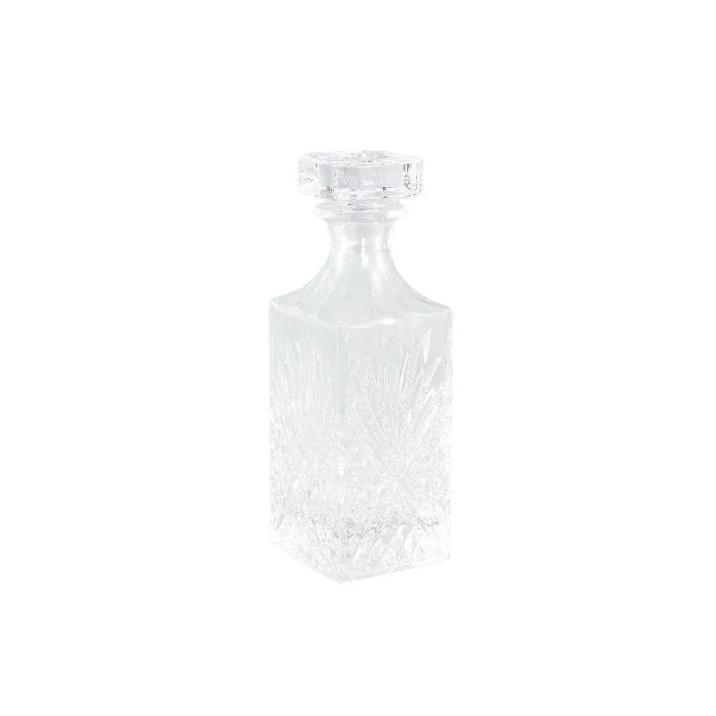 Whiskyflasche – Quadratische Form, Glas Material, Klare Optik – Glass Crystal | PTMD