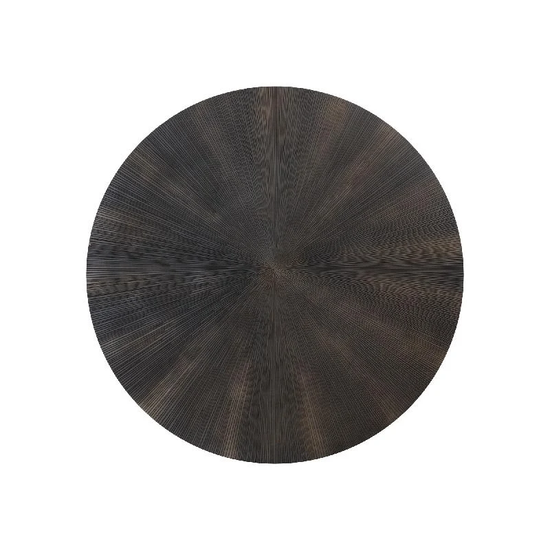 Wandpaneel – Geschnitztes Design, Runde Form, MDF Material, Schwarz – Zapp | PTMD