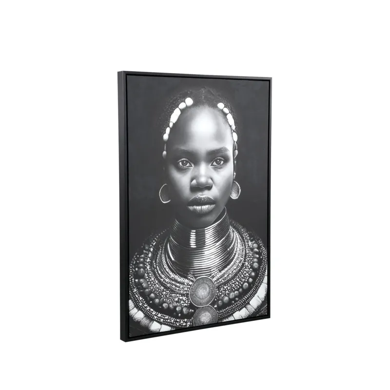 Wandbild – Rechteckiges Design, Leinwand Material, Gesichts Motiv, S – Romaan | PTMD