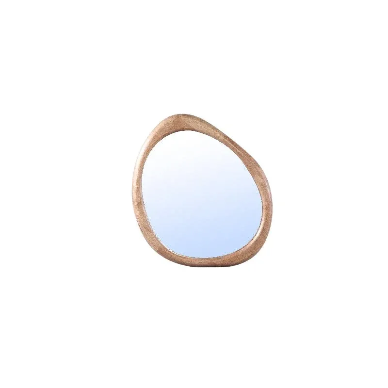 Wandspiegel aus Rubberwood- und MDF-Holz mit organischer Form, Natur-Finish und S – Neelix | PTMD