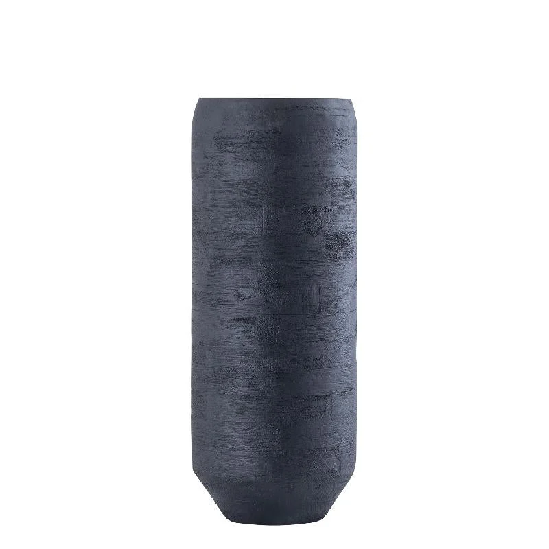 Topf – Modernes Design, Runde Form, Mangoholz Material, Schwarz, L – Gerd | PTMD