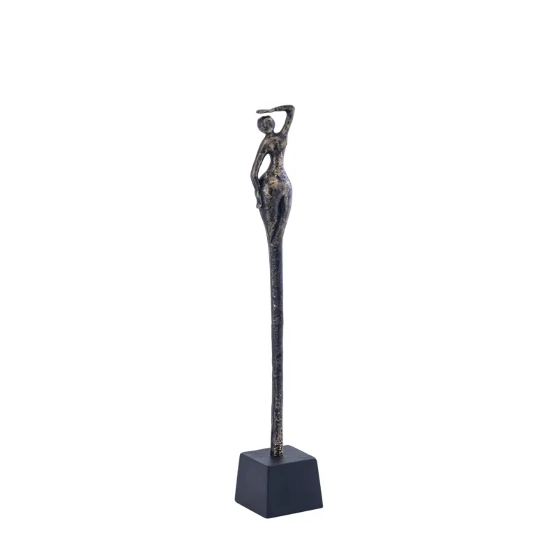 Statue – Frauen Design, Aluminium Material, Antik Messing, B – Ciwan | PTMD