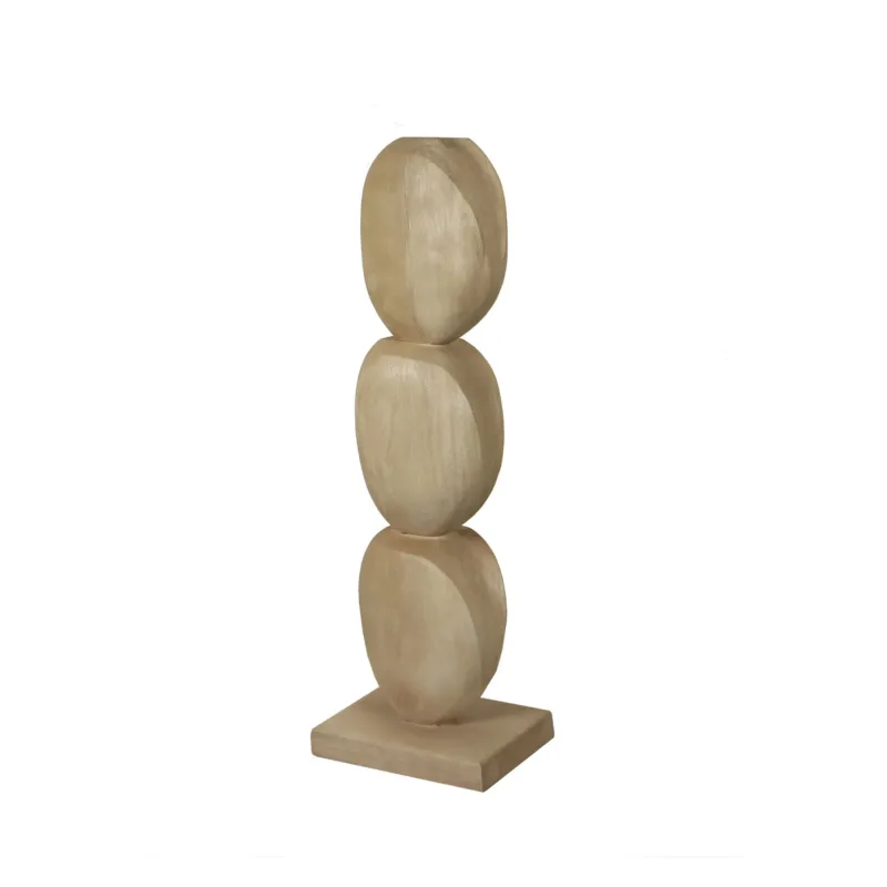 Statue – Kreis Design, Organische Form, Mangoholz Material, Natur, M – Kodey | PTMD