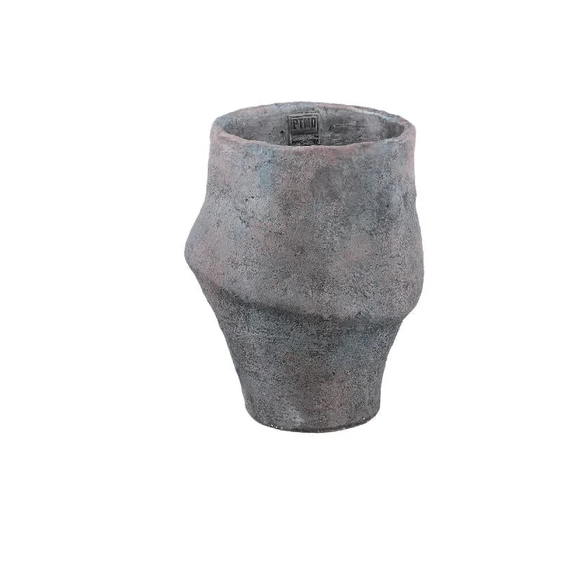 Blumentopf – Graue Farbe, Organisches Design, Zement Material, M – Javay | PTMD
