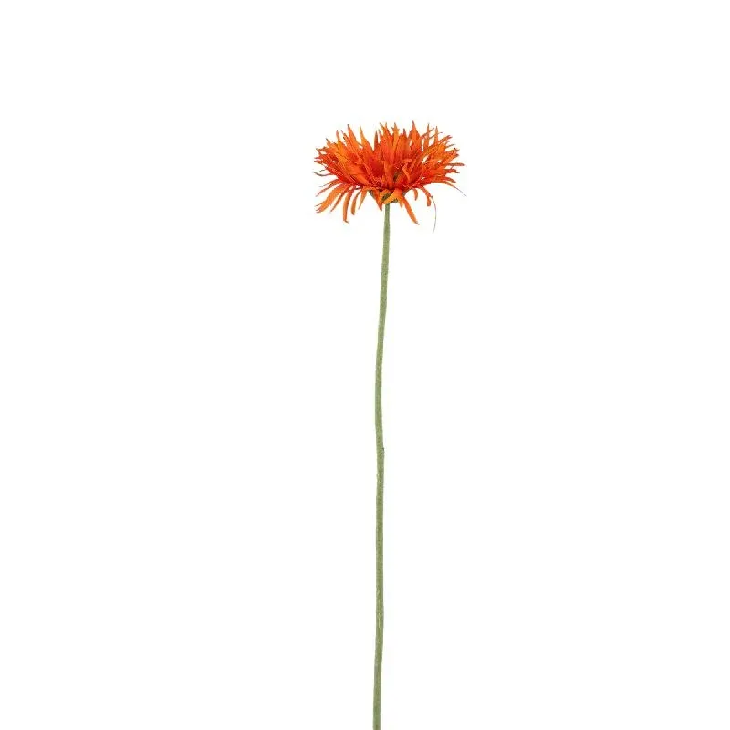 Gartenblume - Orangefarbene Gerbera, Polyesterstoff, Eisenmetall, Kunststoff | PTMD