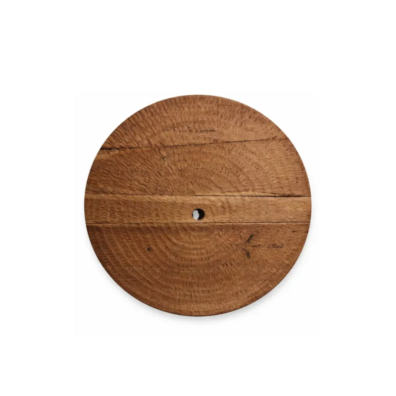 Wandpaneel – Geprägtes Design, Runde Form, Teakholz Material, Natur, S – Roch | PTMD