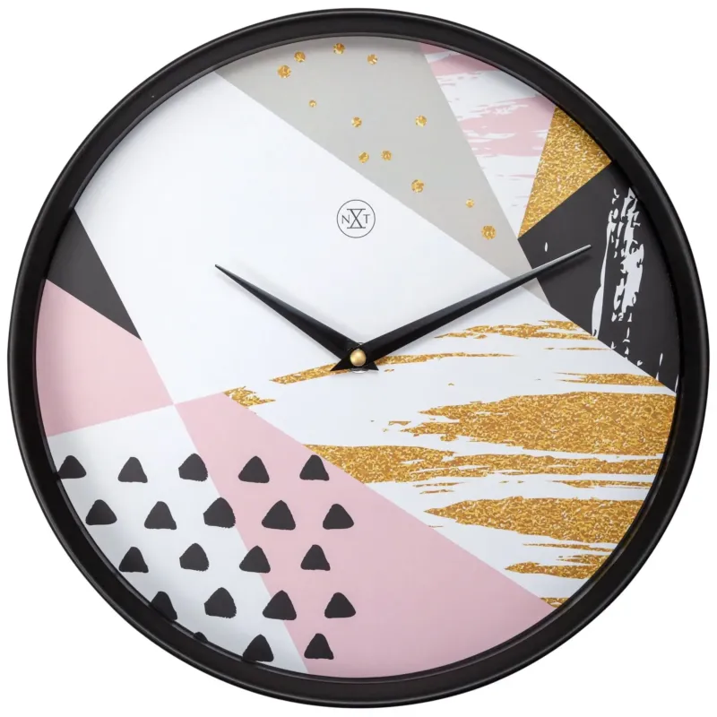 Wanduhr – Modernes Zifferblatt, Schwarzes Gehäuse, Stilles Uhrwerk - Grace | NeXtime