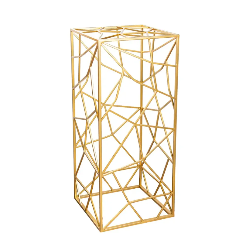 Dekosäulen-Set – Goldene Metalloptik, Klare Linien, Zweiteiliges Design, 82 cm - Akkurat | Gilde