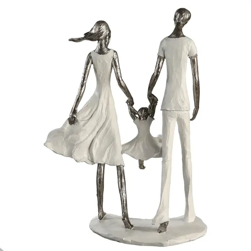 Skulptur – Mattes Kunstharz, Strukturierte Oberfläche, Familienmotiv, 12 cm - Family | Gilde