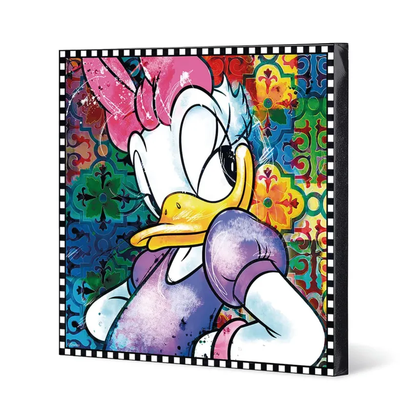 Wandbild – Pop Art, Leinwand Druck, Charakter Motiv - Daisy Duck | Gilde