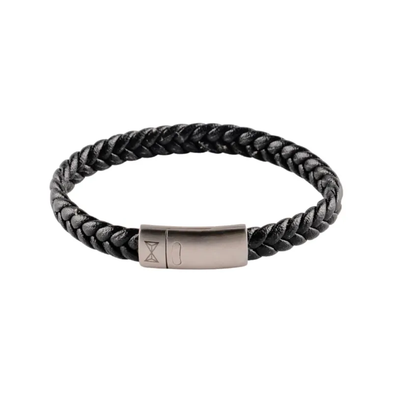 AZE Jewellery Kinderarmband Leder Schwarz 16.5cm