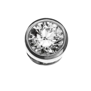 Anhänger Solitär Zargenfassung Weissgold 750 H-SI 0.50 ct.