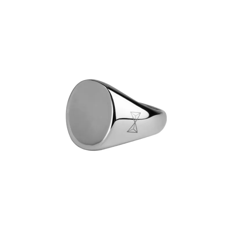AZE Jewellery Herrenring Signet Edelstahl Silber