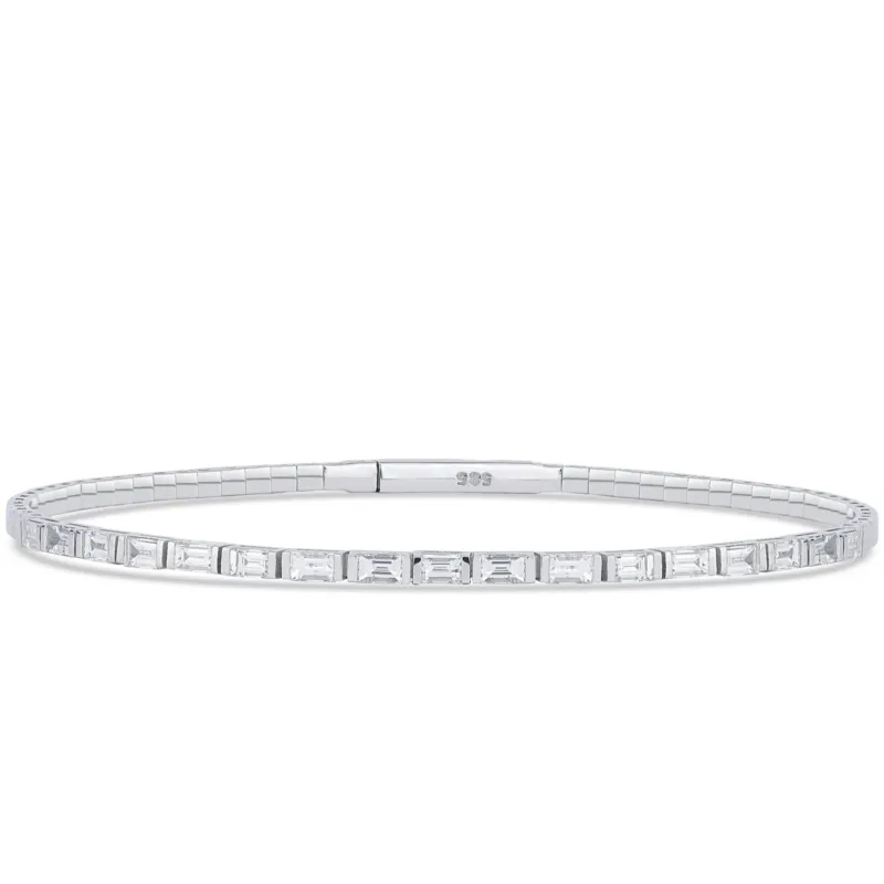 Elegantes Goldarmband mit Baguette-Diamanten (14K / 18K) - BBL0000507