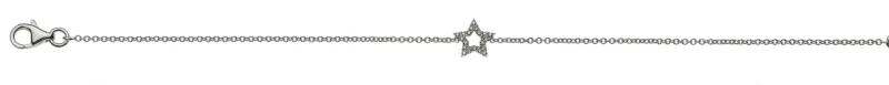 Armband Stern mit 20 Brillanten Weissgold 750
