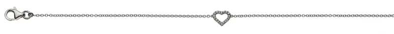 Armband Herz mit 18 Brillanten Weissgold 750