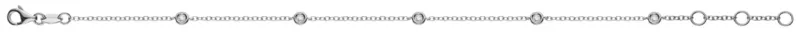 Armband Weissgold 750 mit 5 Brillanten H SI 0.14ct. 19cm
