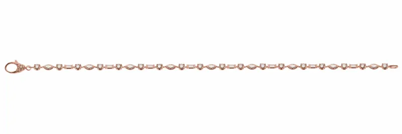 Armband Rotgold 750 mit Diamanten 2.36 ct. 18cm