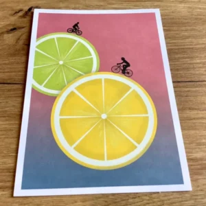 Postkarte Zitronen Wolfi Vilo Design