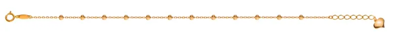 Armband Rotgold 750 Anker geschliffen 12 Kugeln 2.5mm 19cm