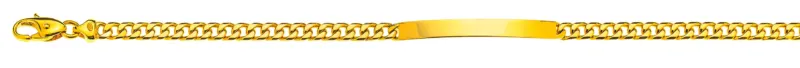 Armband Panzer ID Gelbgold 375 geschliffen 4.0mm 22cm