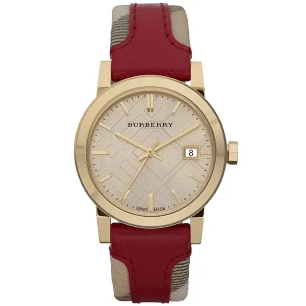 Burberry Gold & Rot Damenuhr - BU9111