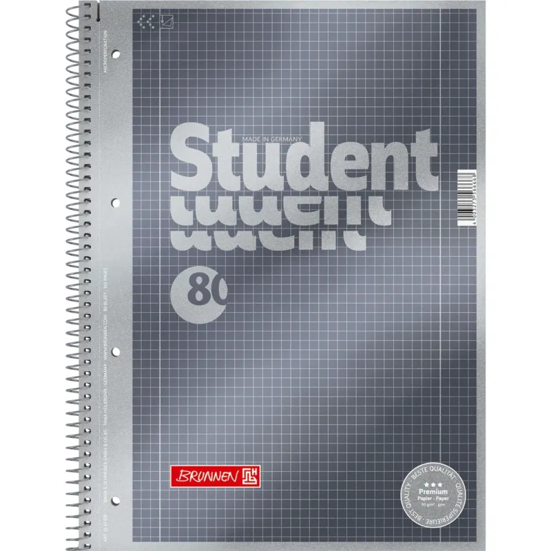 Brunnen-Collegeblock-A4-Premium-Lineatur-28-kariert-mit-Doppelrand-Rechtshaender-1067128-lafueliki