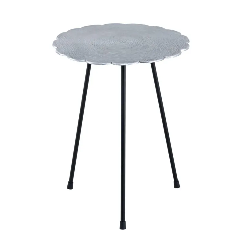 Beistelltisch Set – Aluminium Material, Dreibein Design, Silber Farbe - Hilton | MVG Voglrieder