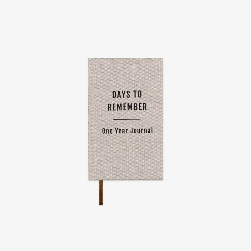 One Year Journal in beige with the text 'Days to Remember'
