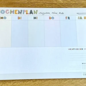 Wochenplaner für Kinder A5 Abreißblock 50Bl. "Eine der Guten" RC