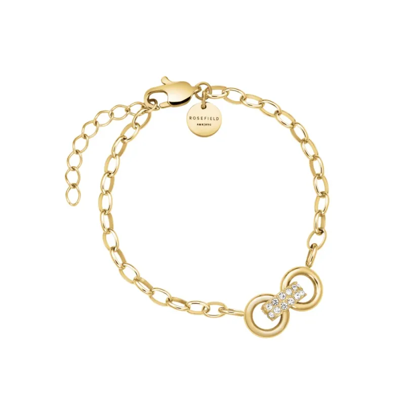 Rosefield Armband Bow Link Studs Gold