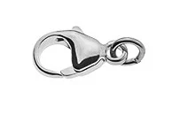 Karabiner Weissgold 585, 9x5mm
