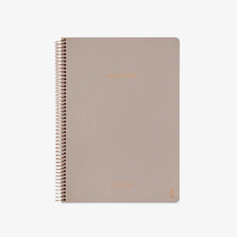 KOZO SPIRAL-BOUND NOTEBOOK A4 // SAND