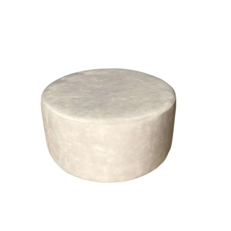 Hocker - Rund, Adore 102 Polsterung, Cremefarbe, Stilvolles Design | Starfurn