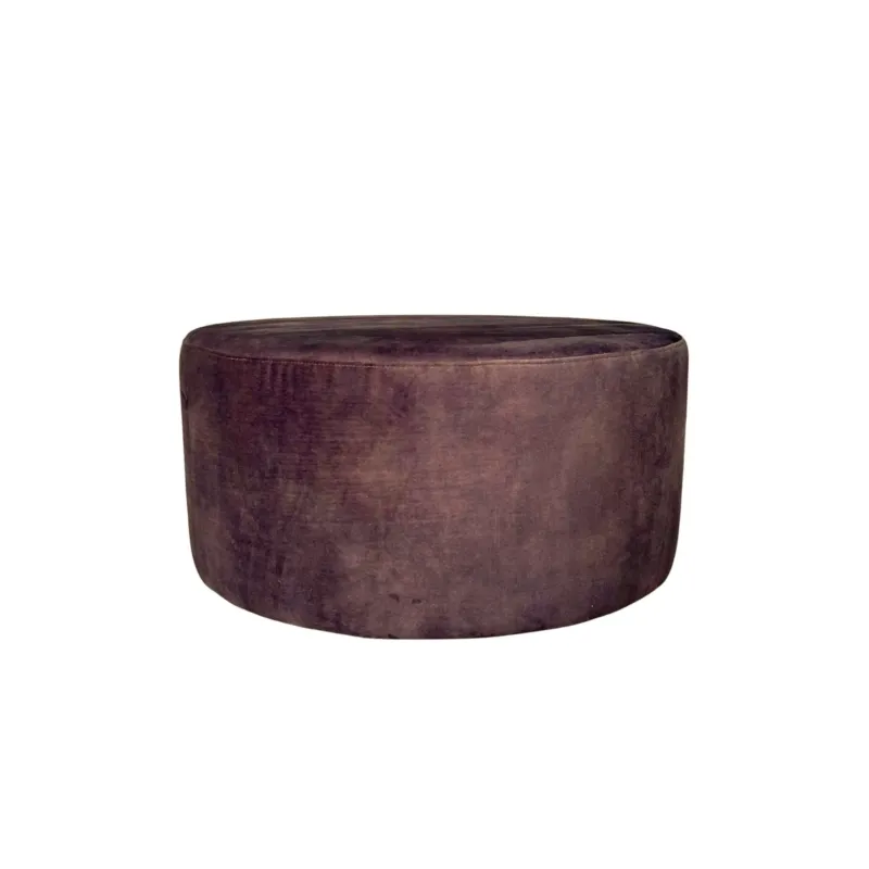 Hocker – Rundform, Braunbezug, Polsterdesign | Starfurn