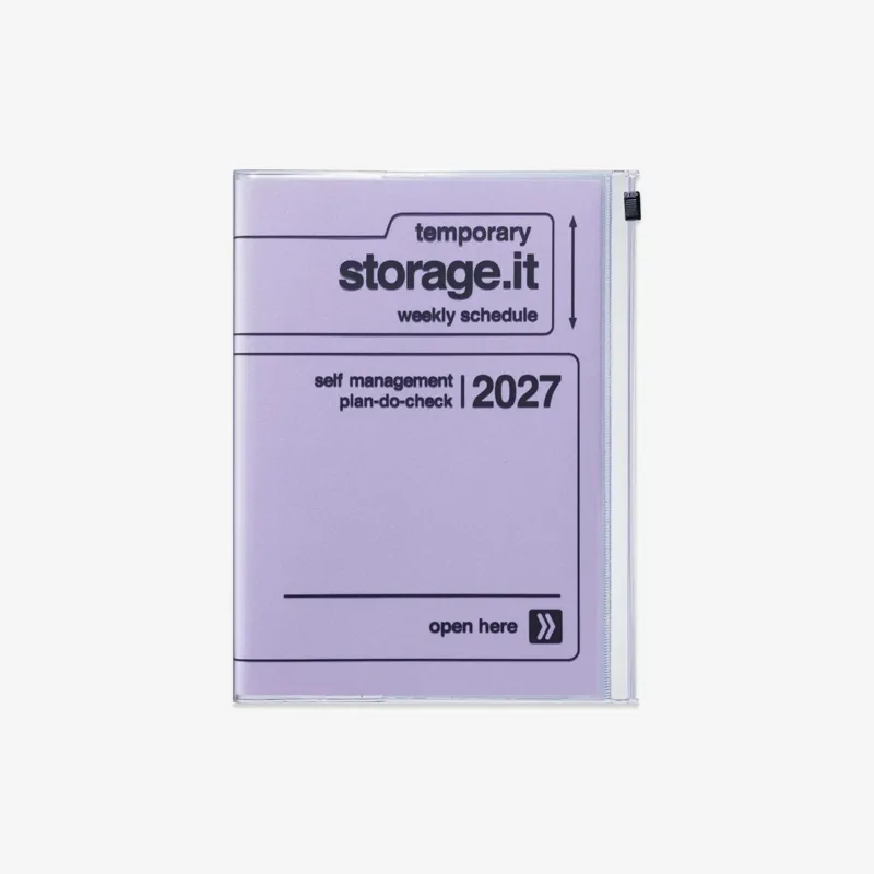 CALENDAR SEP 2026 - DEC 2027 A5 // STORAGE.IT LAVENDAR