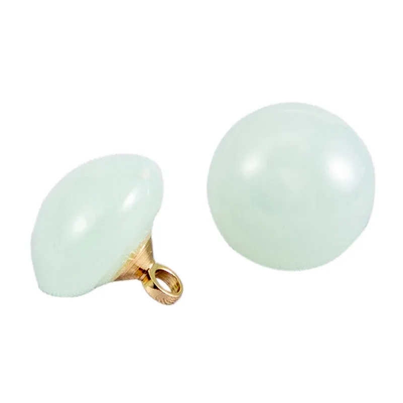 10mm Round Jelly-Colored Resin Buttons for Shirts 50pcs
