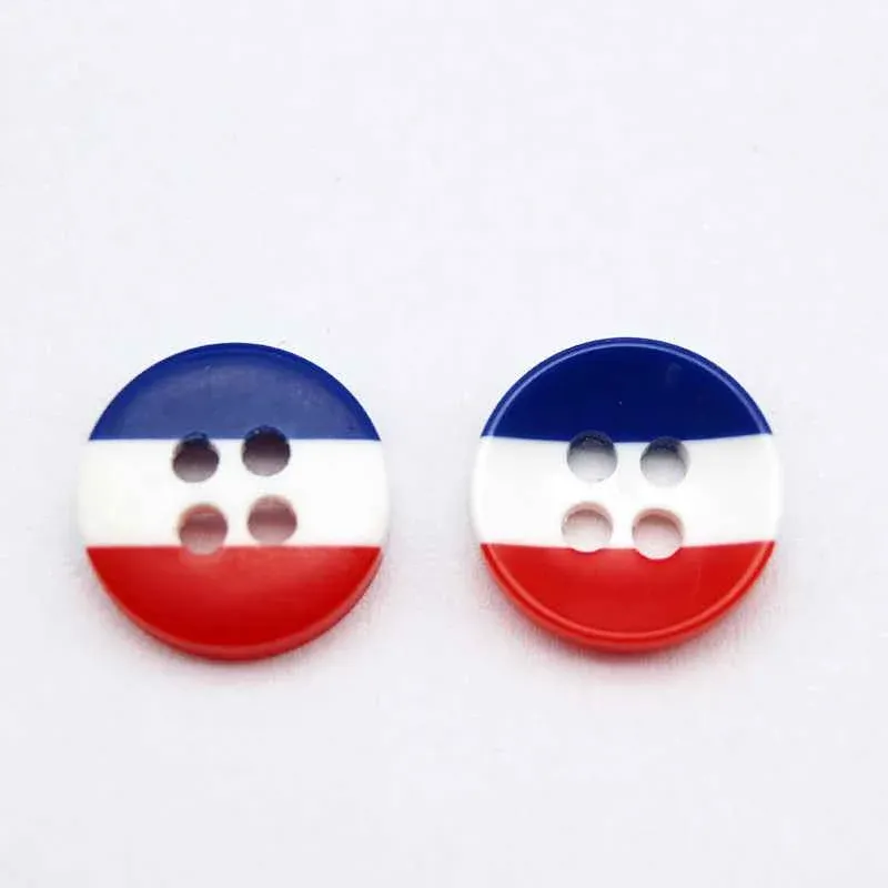 11.5/15mm Round Rainbow Striped Resin Buttons for Baby Clothing 100pcs 1